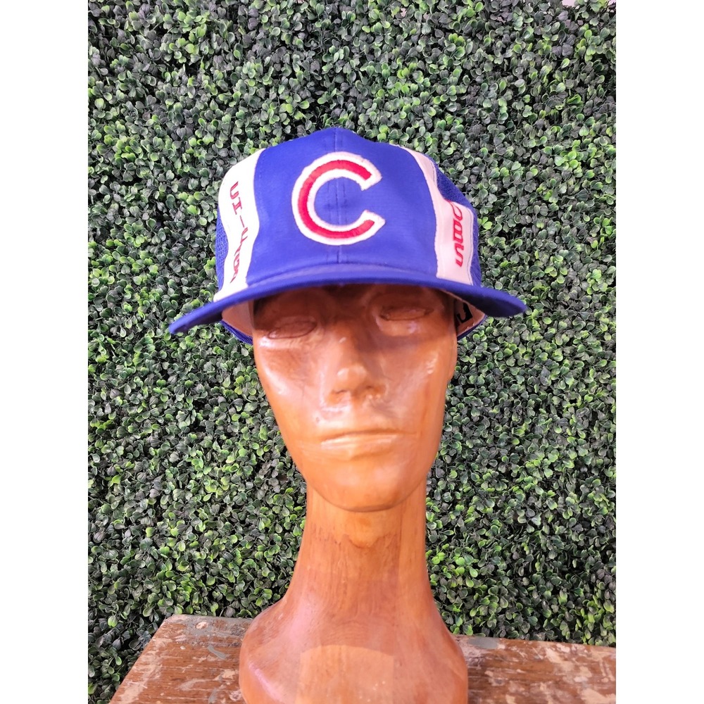 vtg 80s CHICAGO CUBS TRUCKER Hat // retro vintage cap sport athletic mlb comfy